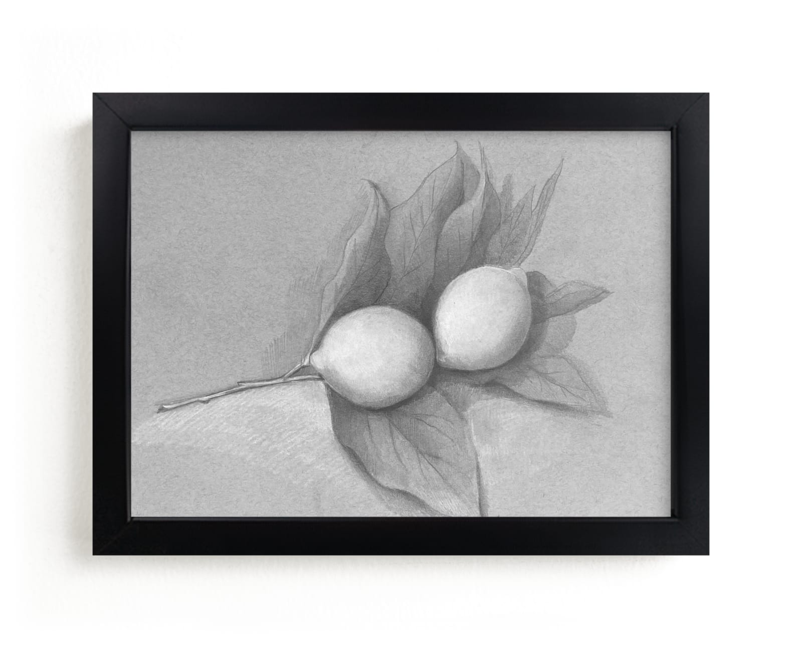 "Lemons and Leaves" by Meghan Lacey in beautiful frame options and a variety of sizes.