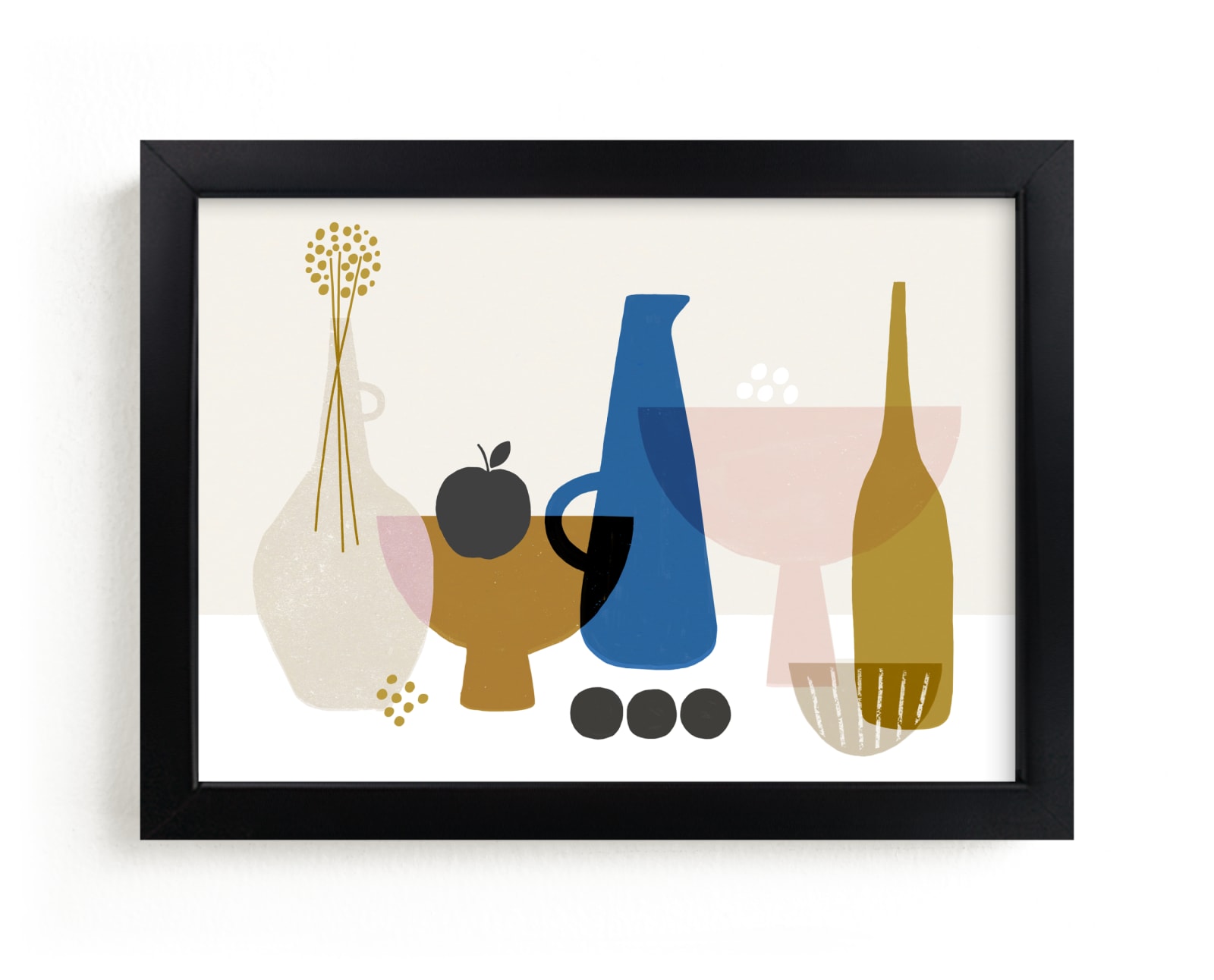 "Still Life with Black Apple" by Francesca Iannaccone in beautiful frame options and a variety of sizes.
