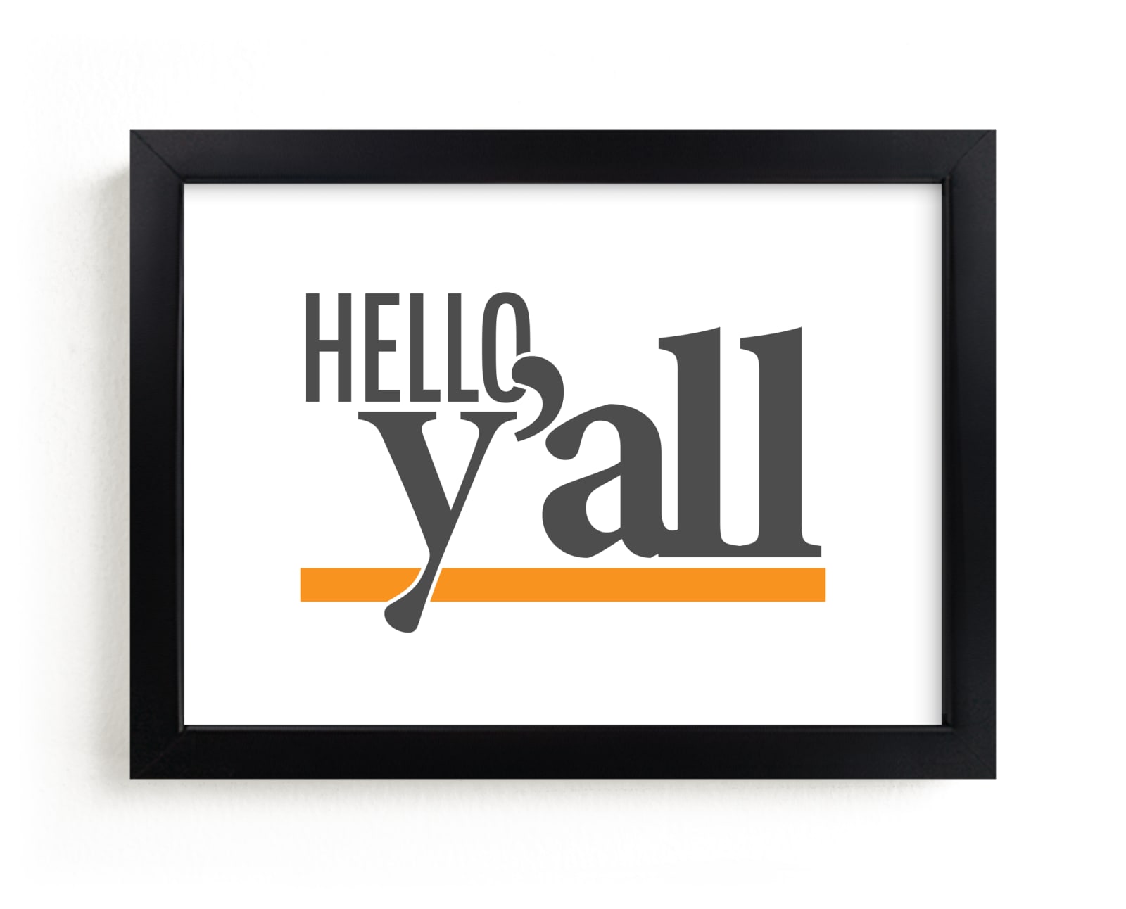 "Hello y'all" by Aimee Siberon in beautiful frame options and a variety of sizes.