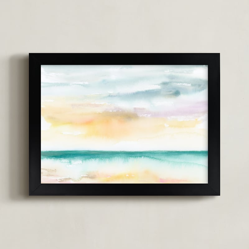 "Shimmering Shore" - Art Print in Sea by Lindsay Megahed - Framed