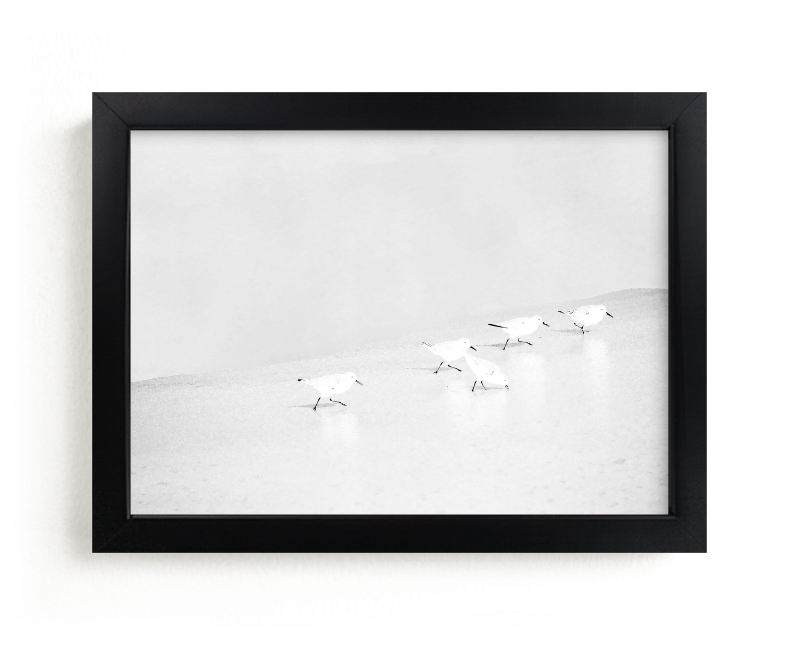 "Sanderlings at the Beach" by Lauren Manas in beautiful frame options and a variety of sizes.