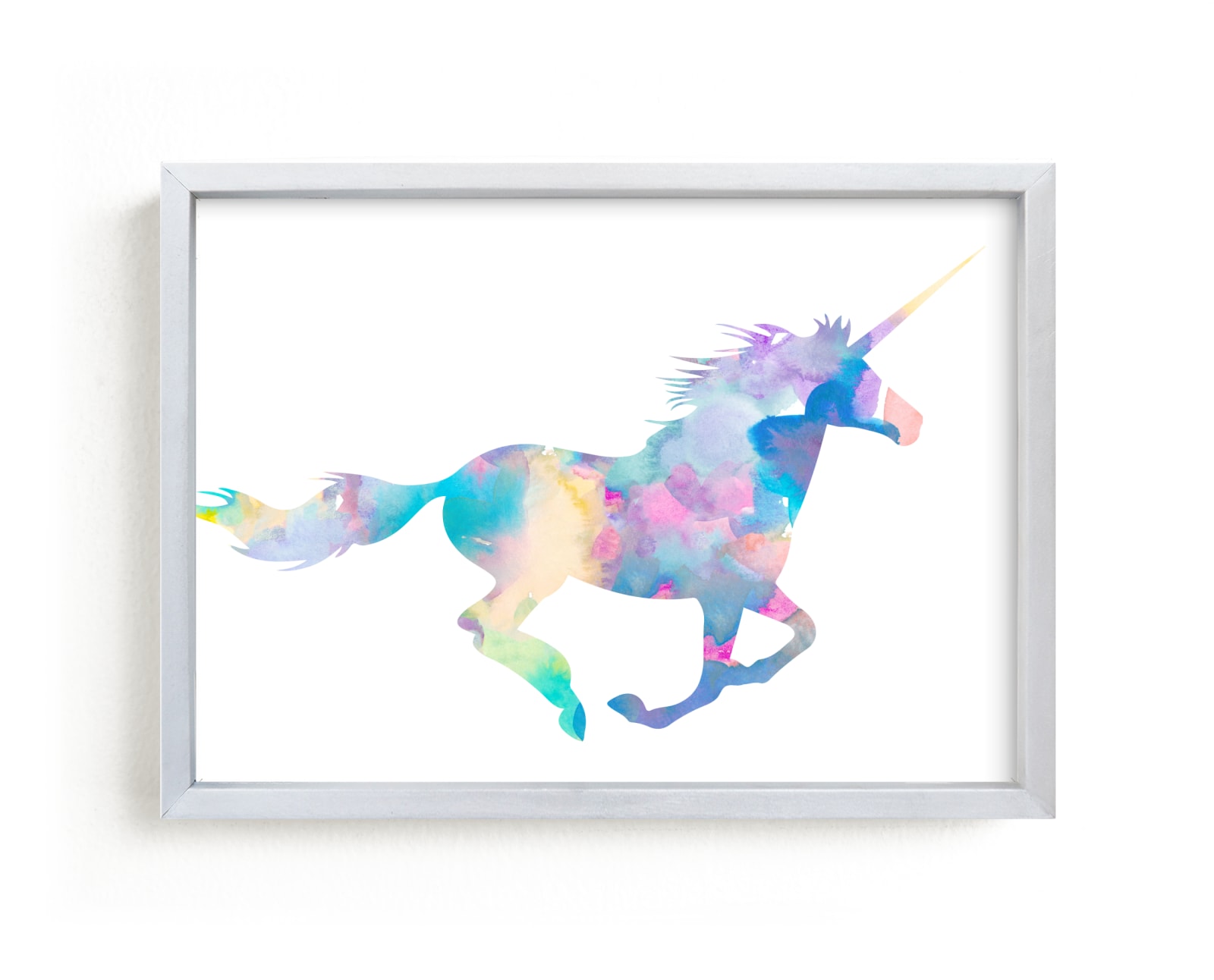 "Watercolor Unicorn" - Art Print by Kim Colthurst Johnson in beautiful frame options and a variety of sizes.