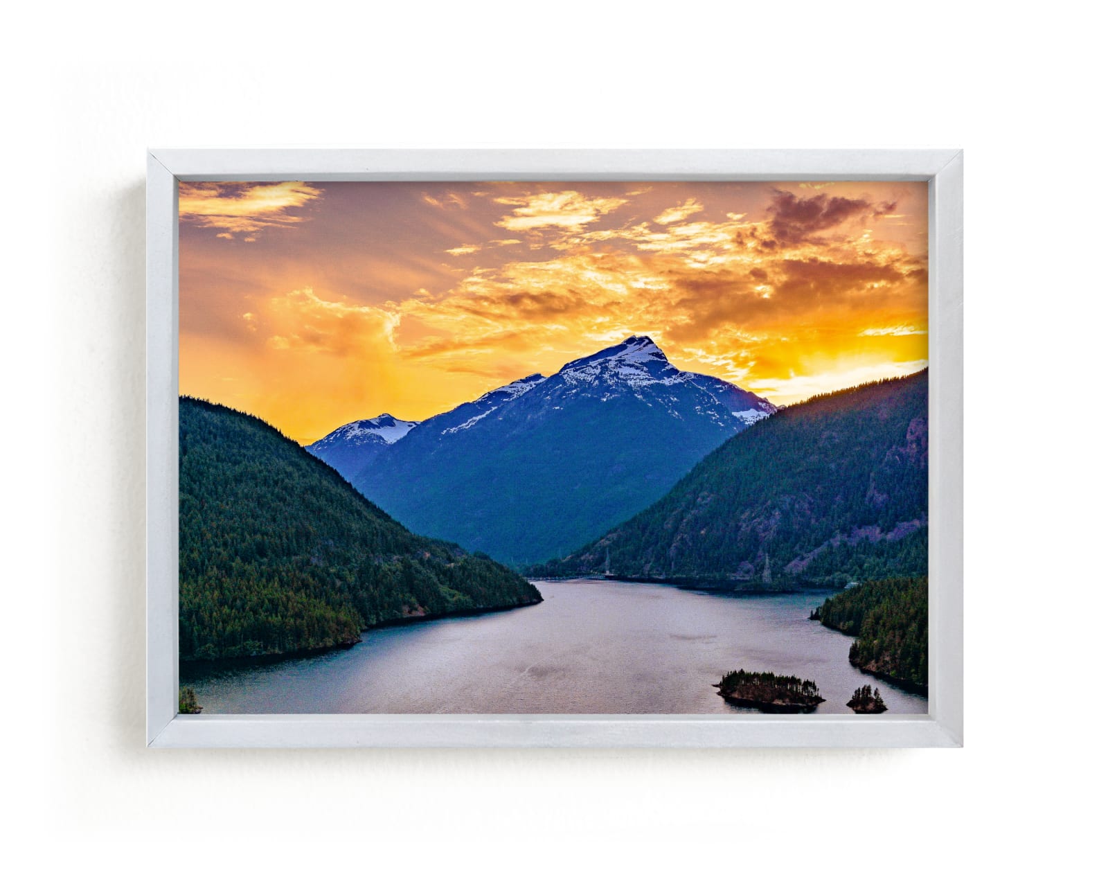 "Diablo Ablaze, North Cascades" by Abby Ehntholt in beautiful frame options and a variety of sizes.