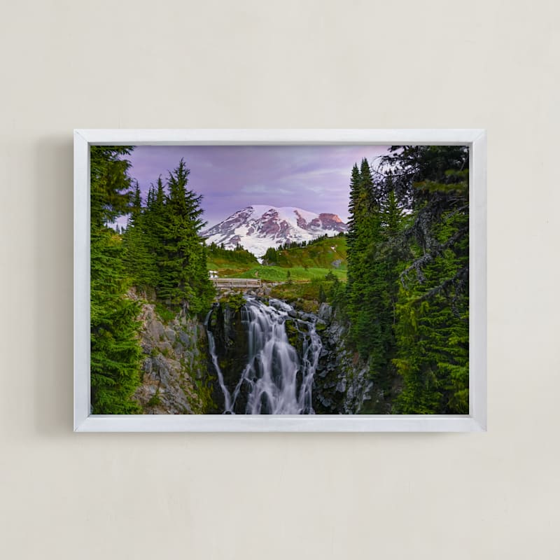 "Myrtle Falls at Mount Rainier" by Abby Ehntholt in beautiful frame options and a variety of sizes.