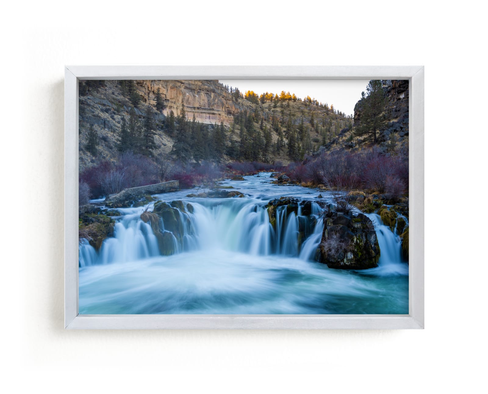 "Steelhead Falls" by Abby Ehntholt in beautiful frame options and a variety of sizes.