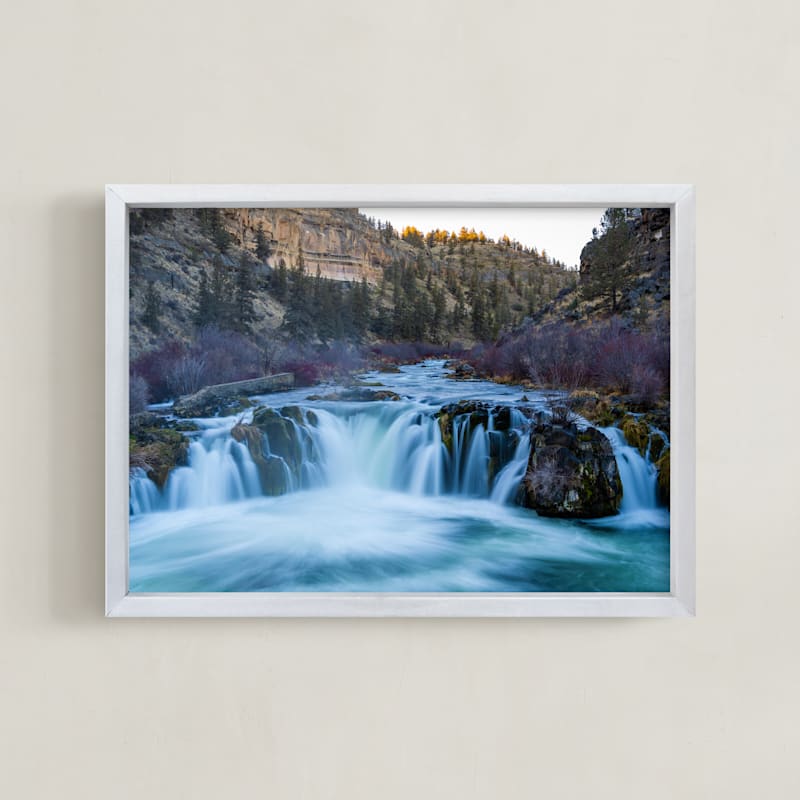 "Steelhead Falls" by Abby Ehntholt in beautiful frame options and a variety of sizes.