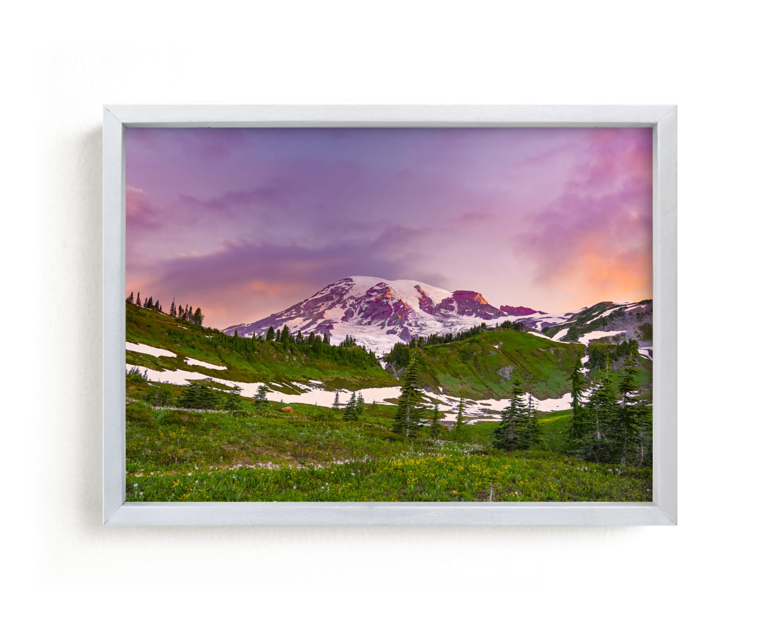 "Morning Glow, Paradise, WA" by Abby Ehntholt in beautiful frame options and a variety of sizes.