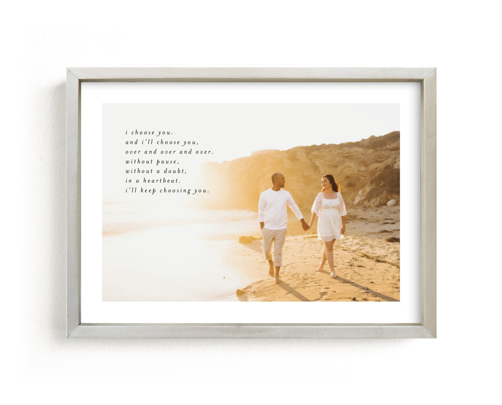 "Minimalist Quote Keepsake" - Custom Photo Art by Phrosné Barwood in beautiful frame options and a variety of sizes.