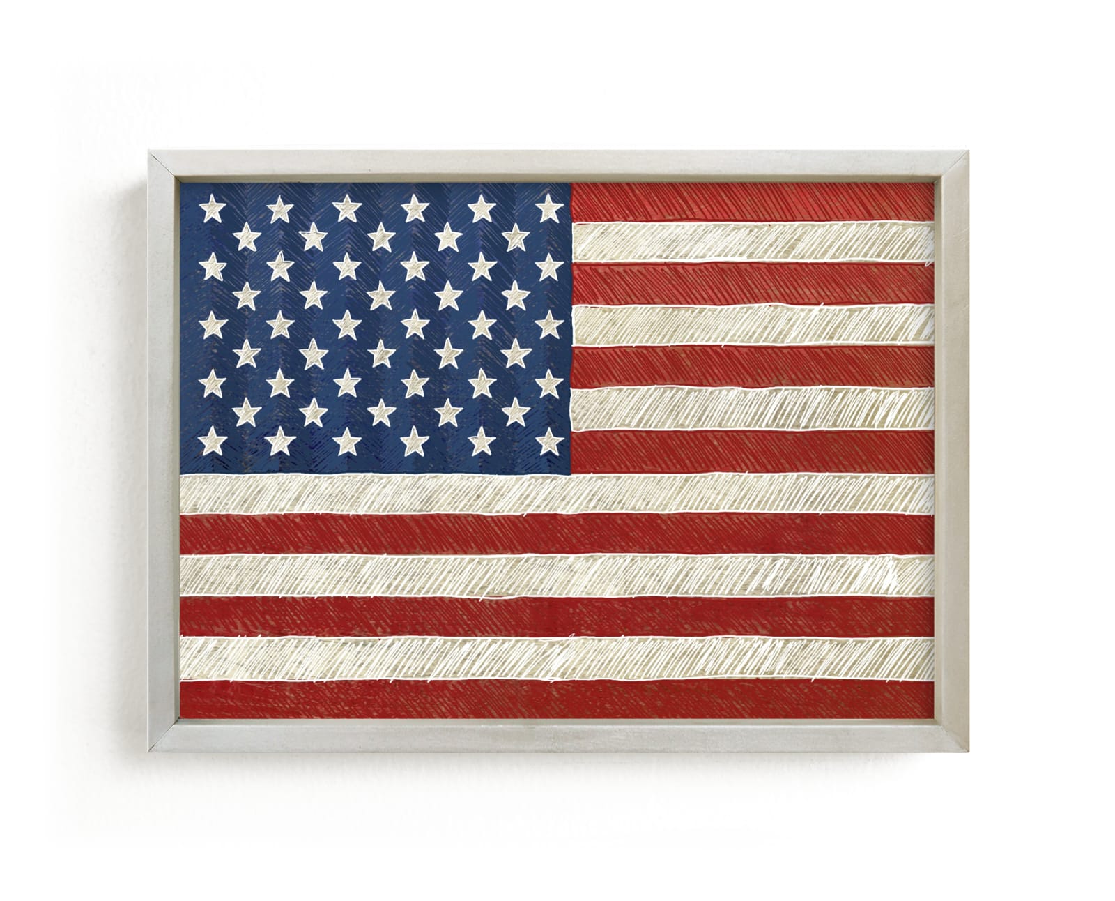 "Rustic American Flag" - Limited Edition Art Print by Amy Marsh in beautiful frame options and a variety of sizes.