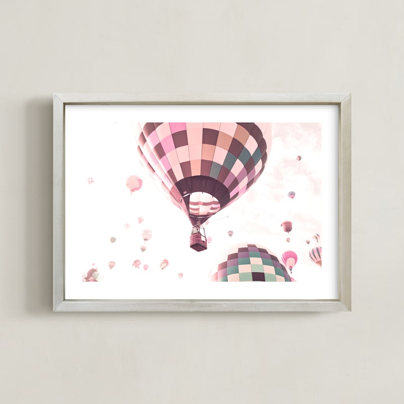 "Rainbow Balloon" - Limited Edition Art Print by Caroline Mint in beautiful frame options and a variety of sizes.