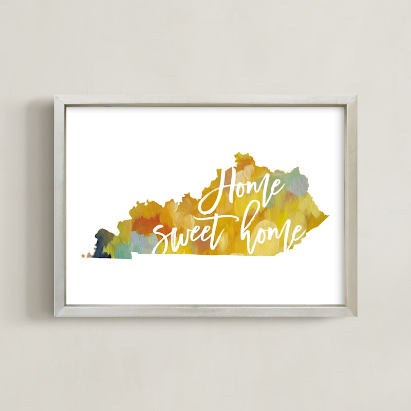 "Kentucky (Goldenrod)" - Art Print in Goldenrod by Holly Whitcomb - Framed
