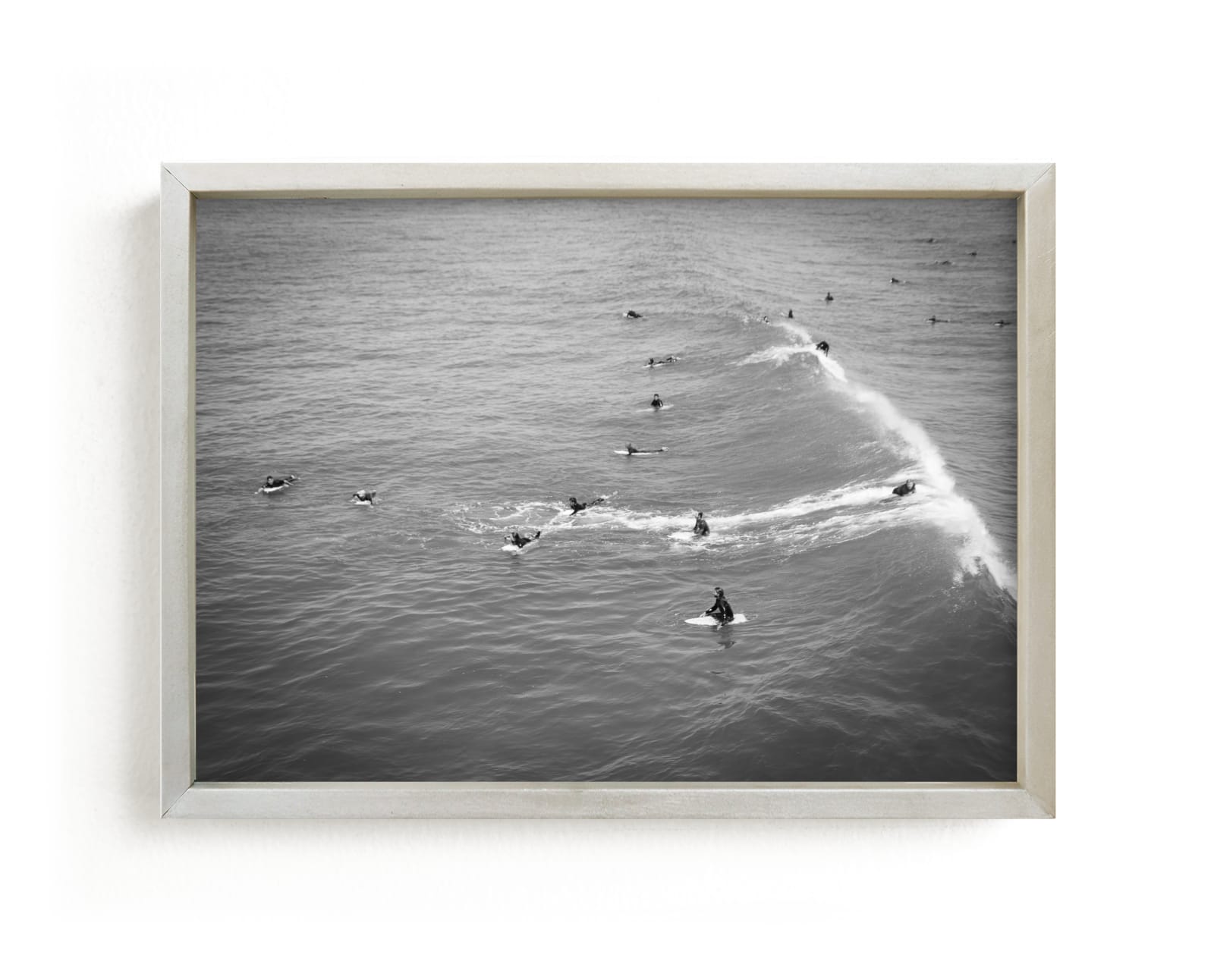 "Surfing at Huntington 2" by Sherley Ferreira in beautiful frame options and a variety of sizes.