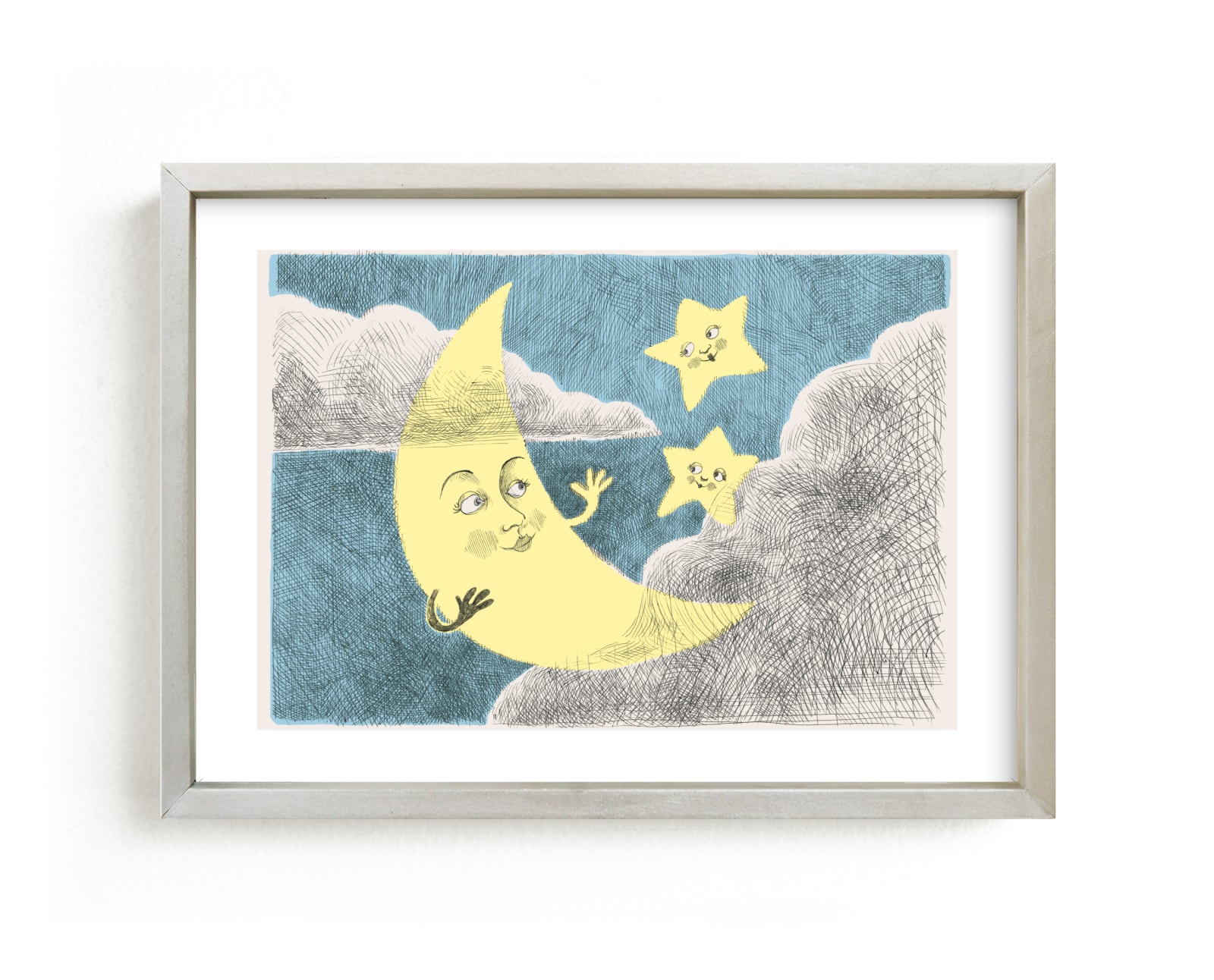 "Claire de Lune" - Limited Edition Art Print by Catilustre in beautiful frame options and a variety of sizes.