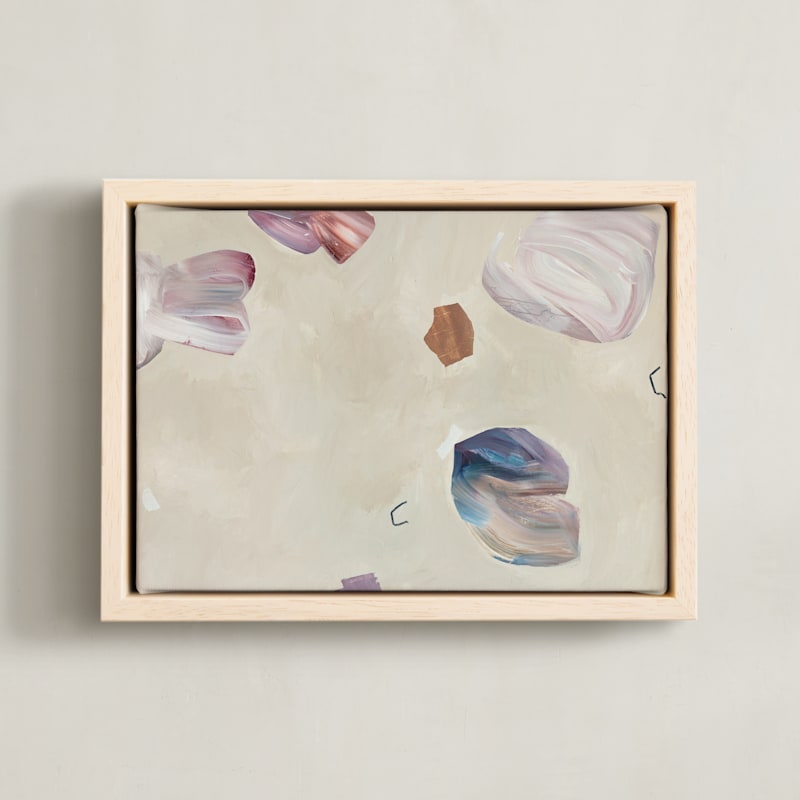 "Twirl" - Art Print in Orchid by Jennifer Daily - Framed Canvas