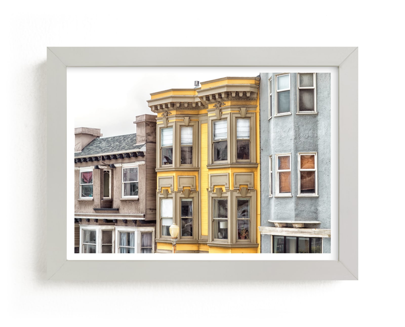 "Row in San Fransisco" - Art Print by Mary Ann Glynn-Tusa in beautiful frame options and a variety of sizes.