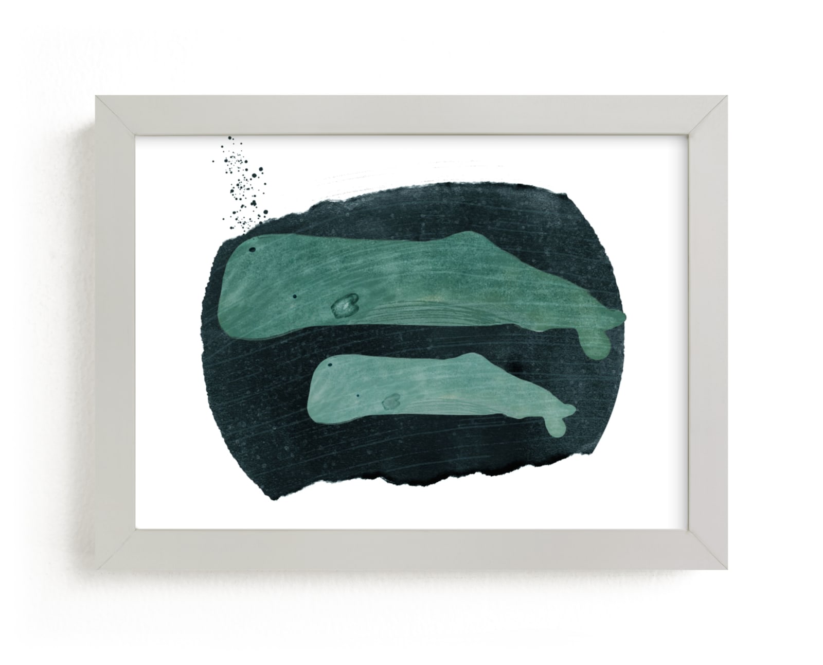 "I WHALEY LOVE YOU Too" - Art Print by Angel Walker in beautiful frame options and a variety of sizes.