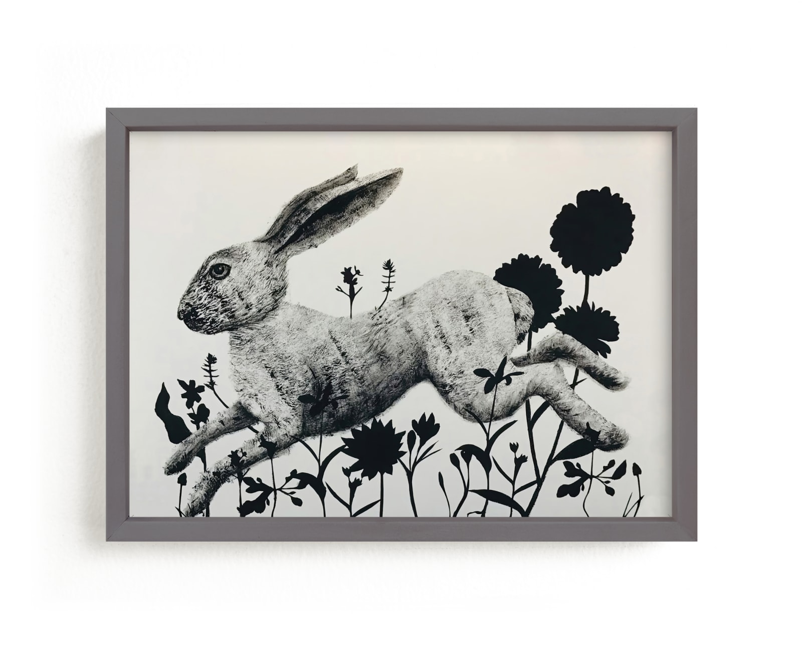 "Leaping Hare" - Limited Edition Art Print by Holly Hudson in beautiful frame options and a variety of sizes.