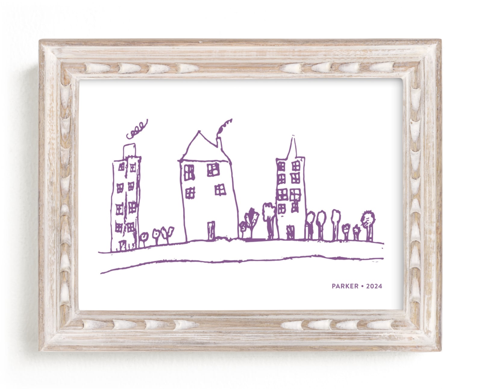 This is a purple photos to art  by Minted called Your Drawing as Art Print.