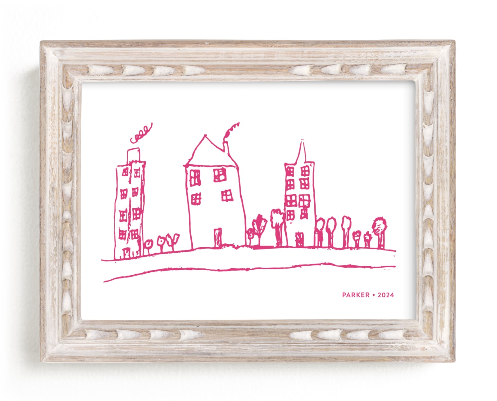 This is a pink photos to art  by Minted called Your Drawing as Art Print.