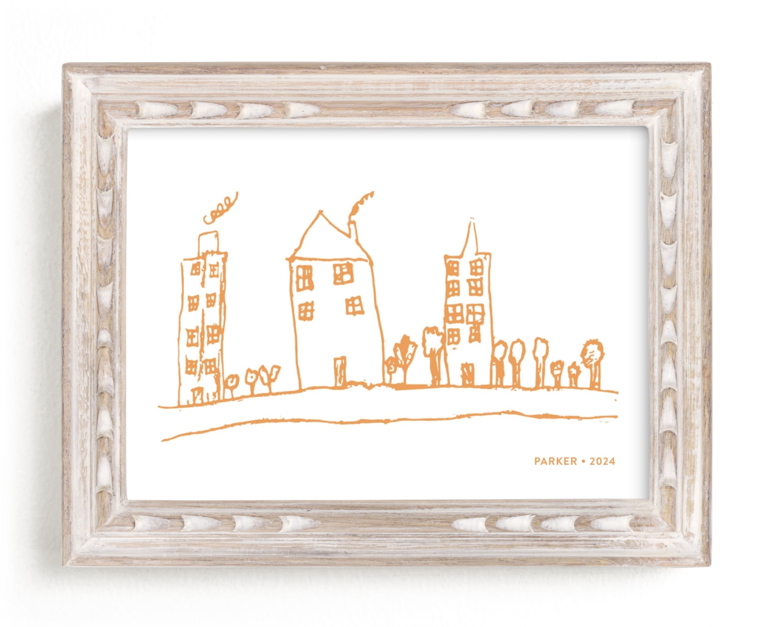 This is a orange photos to art  by Minted called Your Drawing as Art Print.