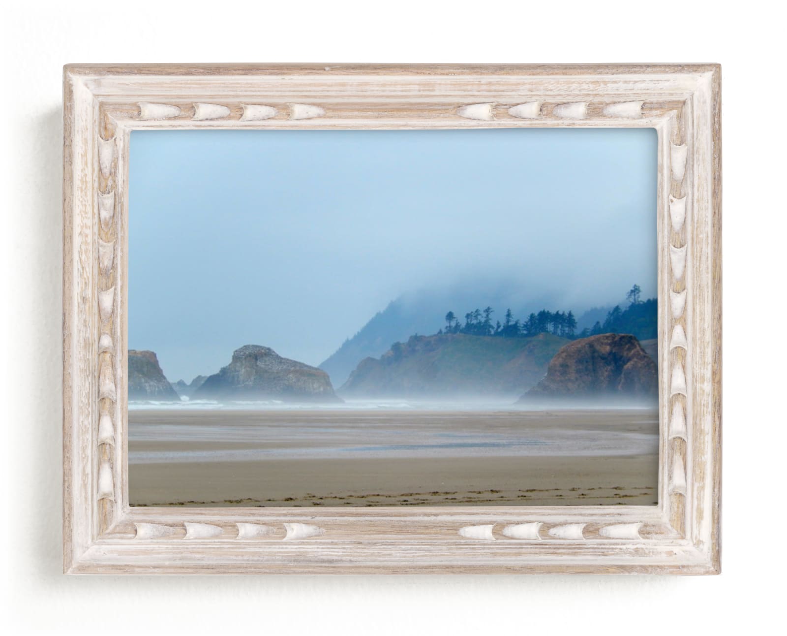 "Misty Coast" - Art Print by Jan Kessel in beautiful frame options and a variety of sizes.
