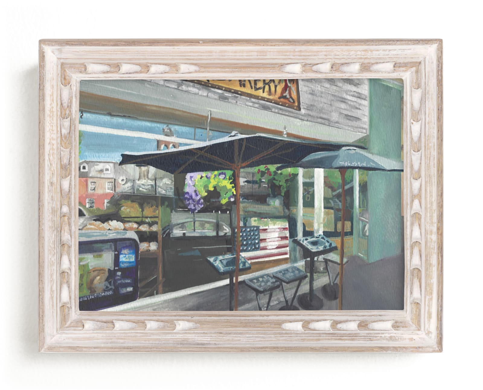 "Reflective Day at a Cafe " - Art Print by Taylor H Wiedemann in beautiful frame options and a variety of sizes.