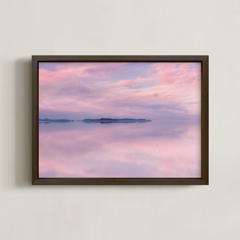 "reflection in pink" - Art Print in Cotton Candy by Eric Clegg - Framed