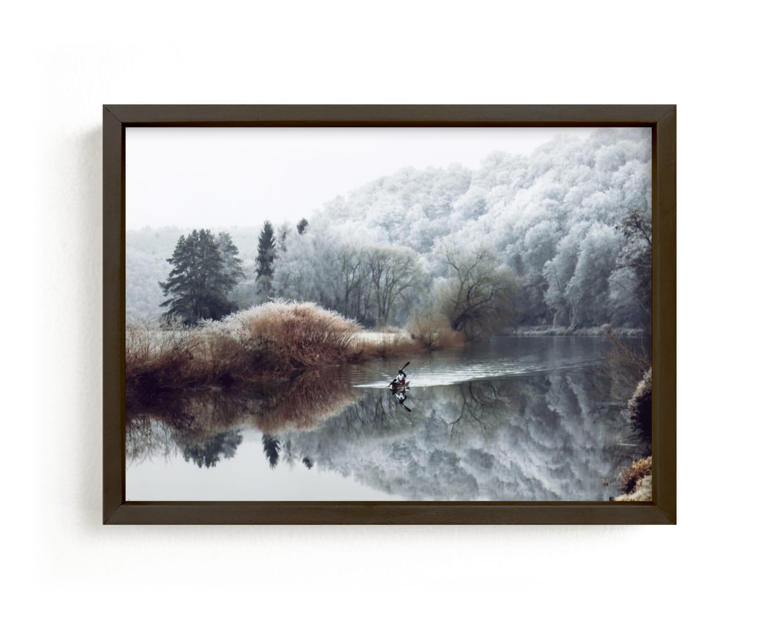 "Winter Kayak" - Limited Edition Art Print by Eva Marion in beautiful frame options and a variety of sizes.