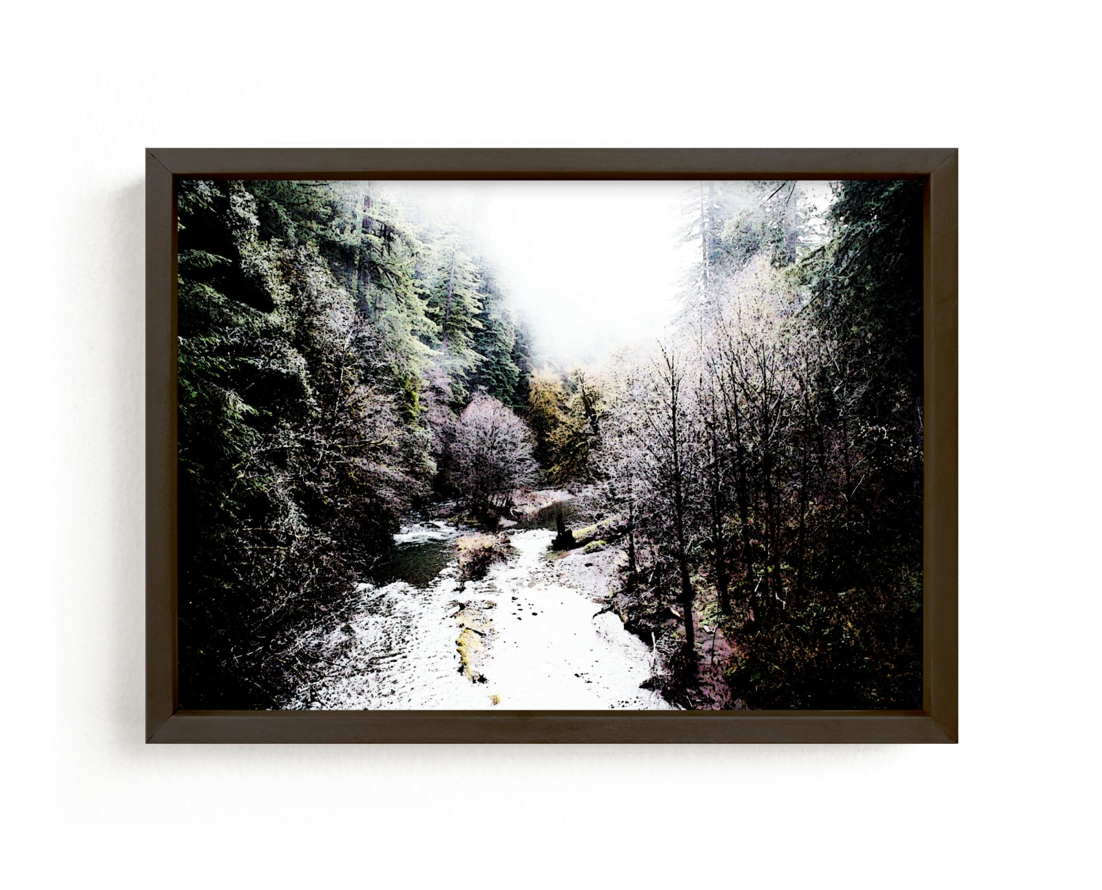 "A Redwoods Winter Scene" by Lauren Manas in beautiful frame options and a variety of sizes.