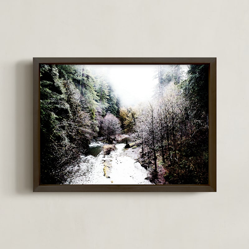 "A Redwoods Winter Scene" by Lauren Manas in beautiful frame options and a variety of sizes.