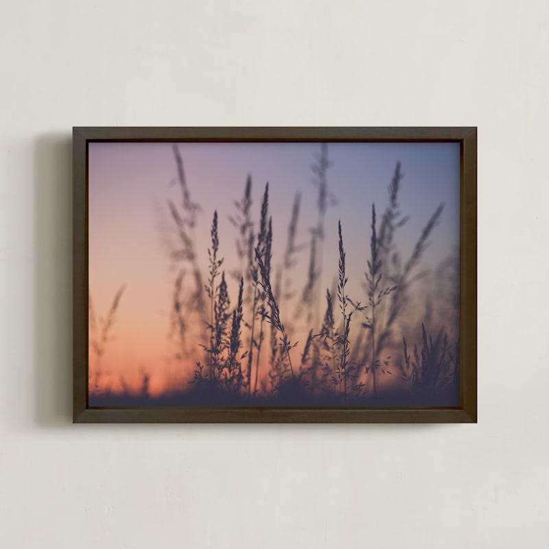 "Sunset among the grasses I" by Lying on the grass in beautiful frame options and a variety of sizes.