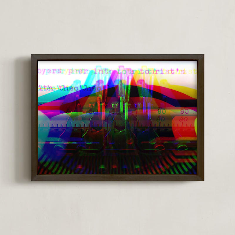 "Glitch Art Psychedelic Traffic Jam" by Skoodler in beautiful frame options and a variety of sizes.