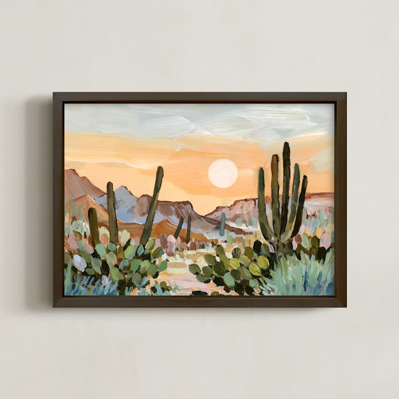 "Glowing Desert Moon" by Shina Choi in beautiful frame options and a variety of sizes.