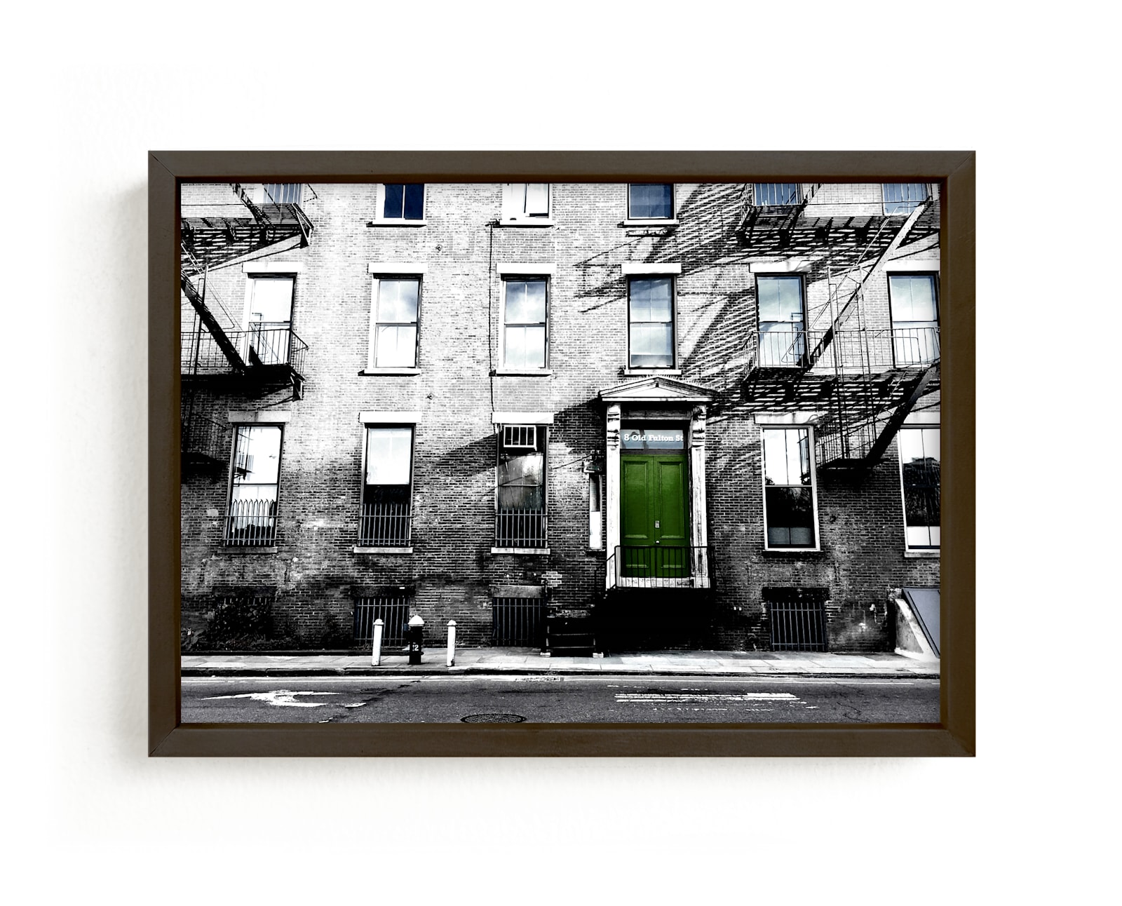 "Brooklyn Green Door" by Lauren Manas in beautiful frame options and a variety of sizes.