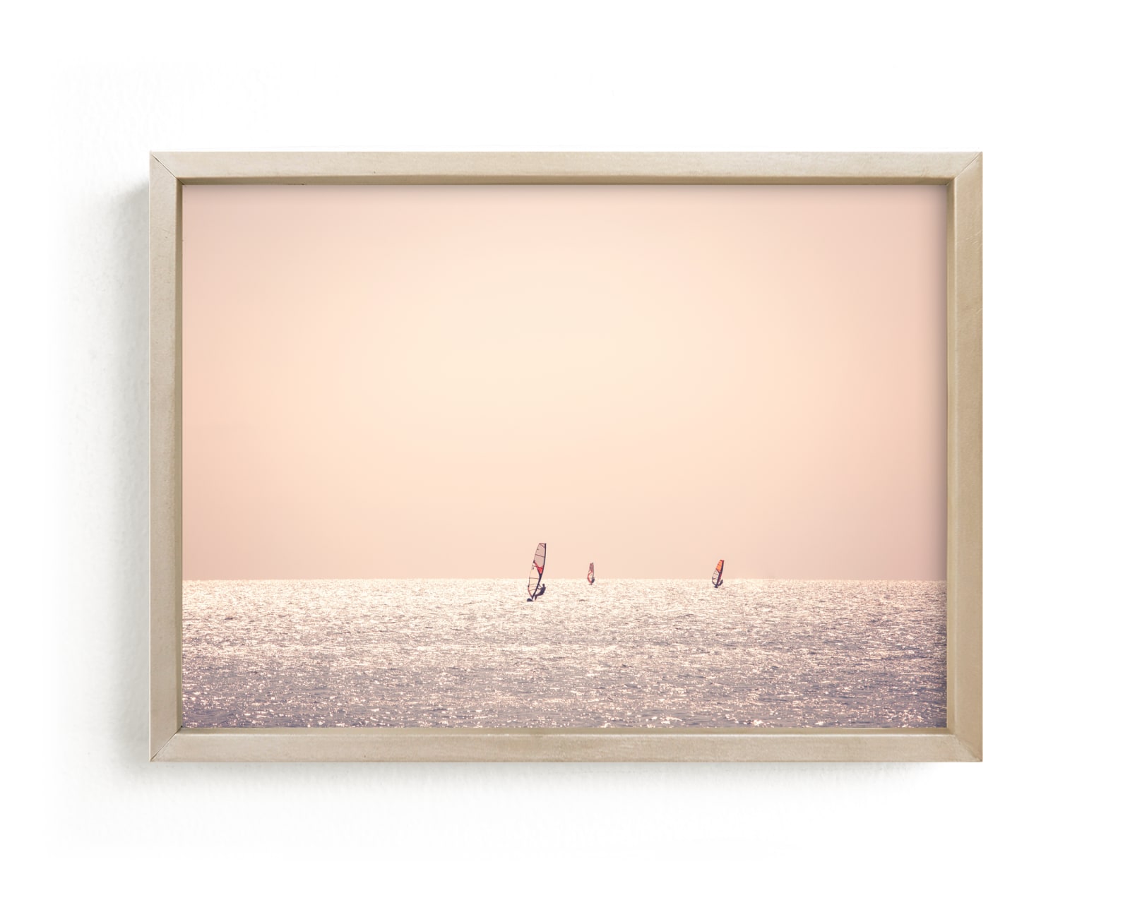 "Outer Banks Wind Surfers" - Limited Edition Art Print by Ann Hudec in beautiful frame options and a variety of sizes.