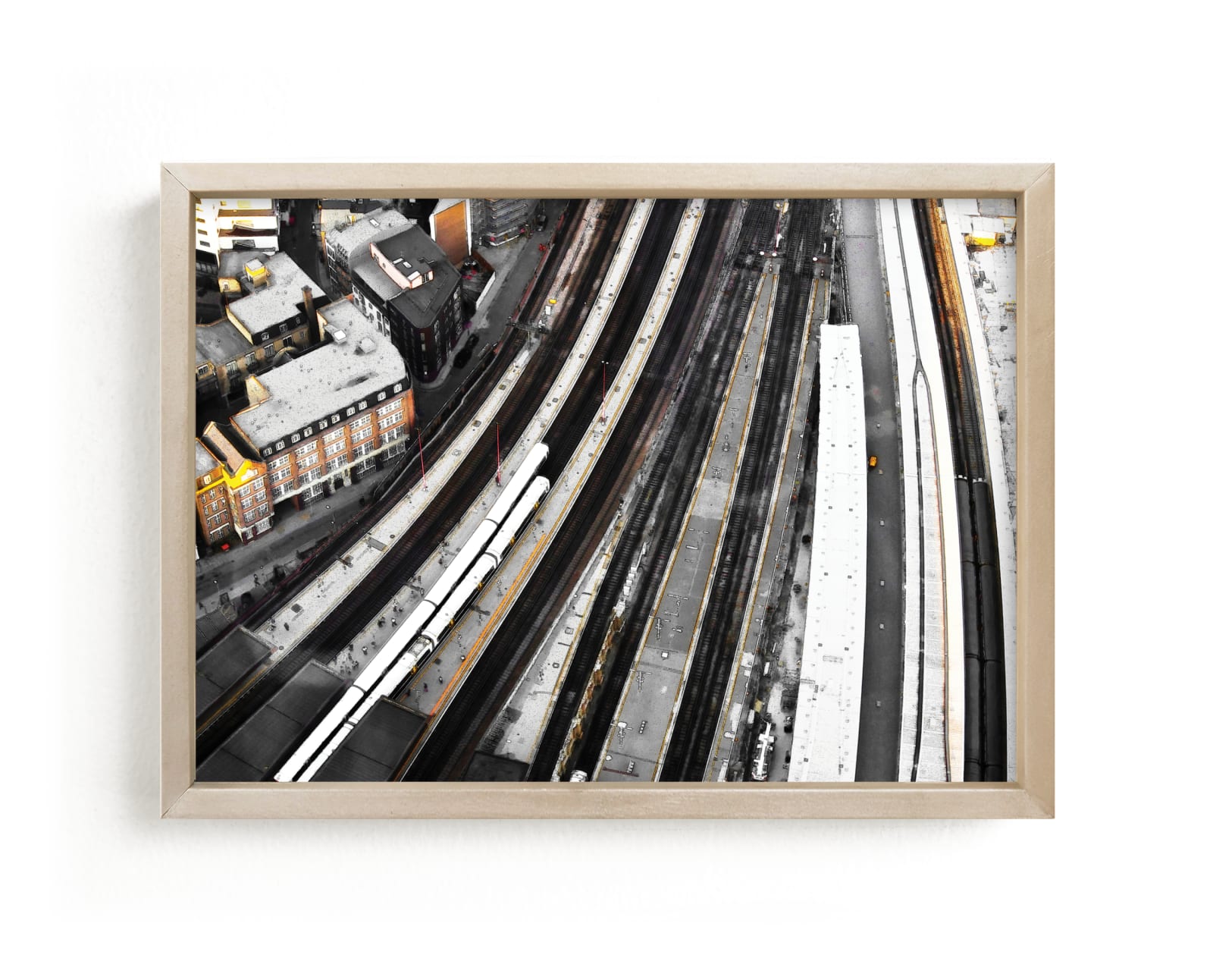 "Stroke of infrastructure" - Limited Edition Art Print by Van Tsao in beautiful frame options and a variety of sizes.