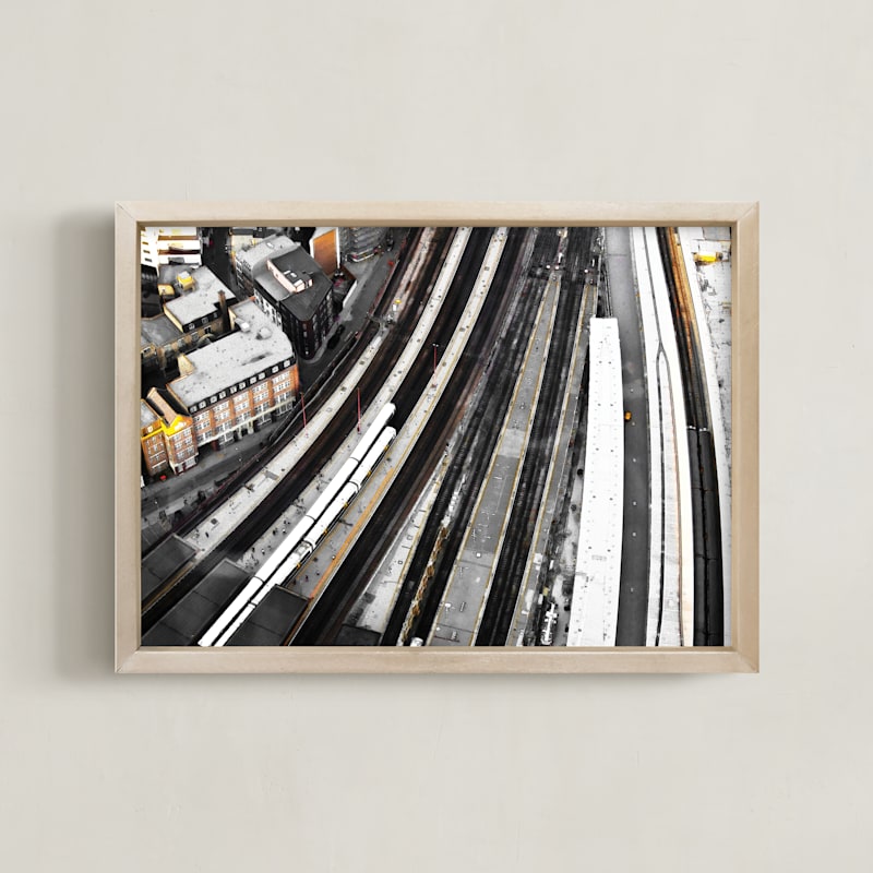 "Stroke of infrastructure" - Limited Edition Art Print by Van Tsao in beautiful frame options and a variety of sizes.