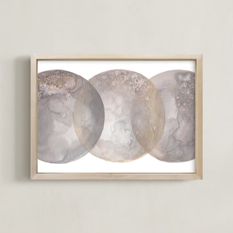 "Worlds Collide Grey" - Art Print by Laura Rodil in beautiful frame options and a variety of sizes.