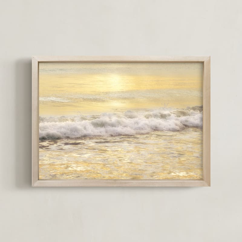 "Soft Golden Ocean" by Julia Preminger in beautiful frame options and a variety of sizes.