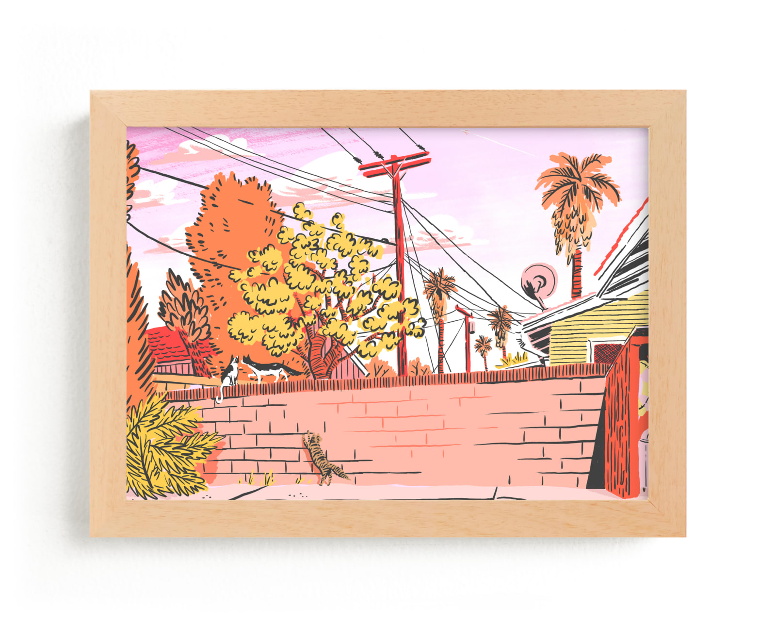 "West Coast Backyard" - Limited Edition Art Print by Evan Clark in beautiful frame options and a variety of sizes.