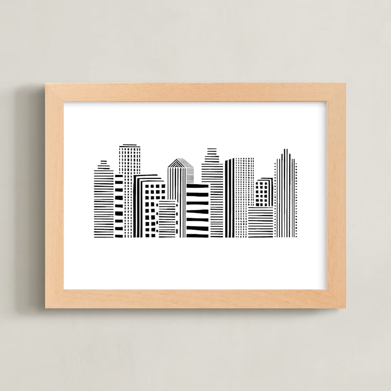 "Linear Cityscape" - Limited Edition Art Print by Daniela in beautiful frame options and a variety of sizes.