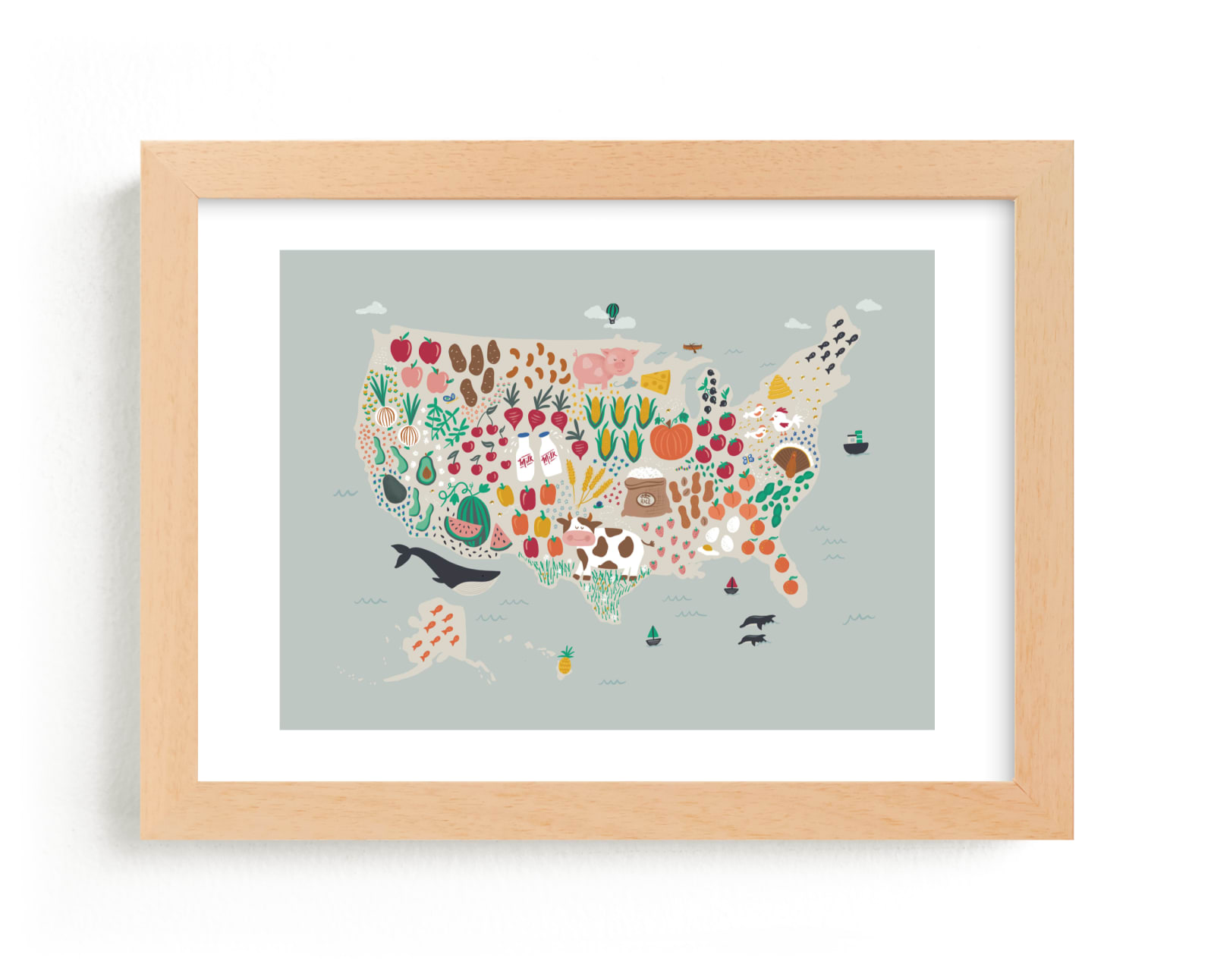 "US Agriculture" - Limited Edition Art Print by Joanna Griffin in beautiful frame options and a variety of sizes.