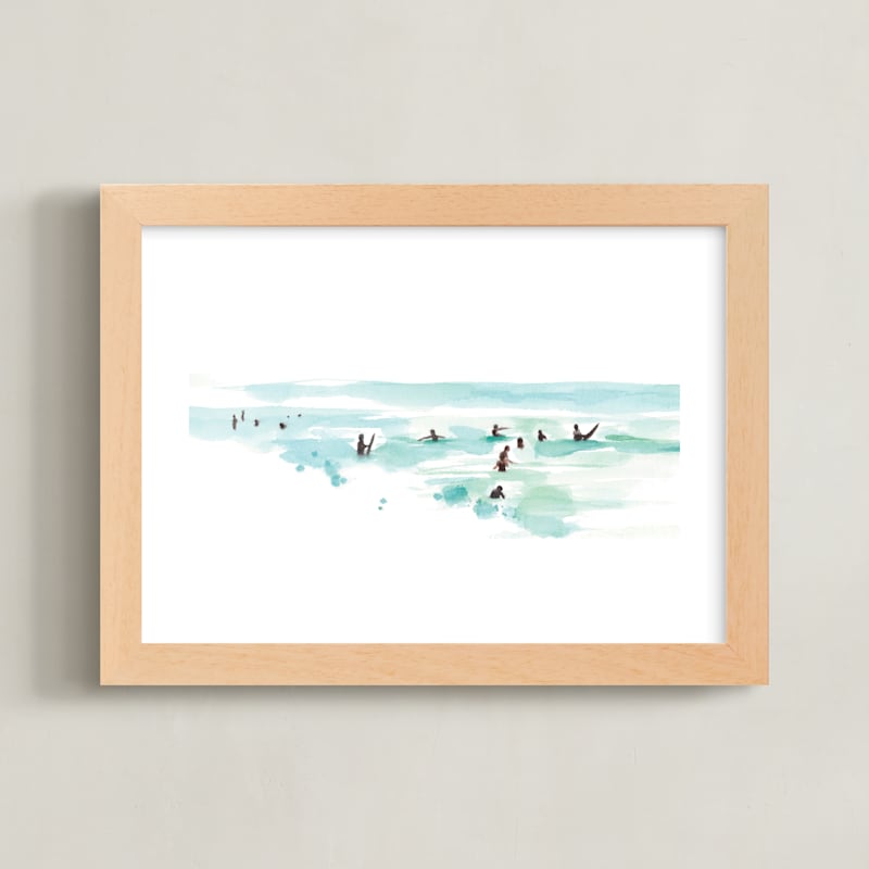 "Surf City" - Limited Edition Art Print by Jenny Partrite in beautiful frame options and a variety of sizes.