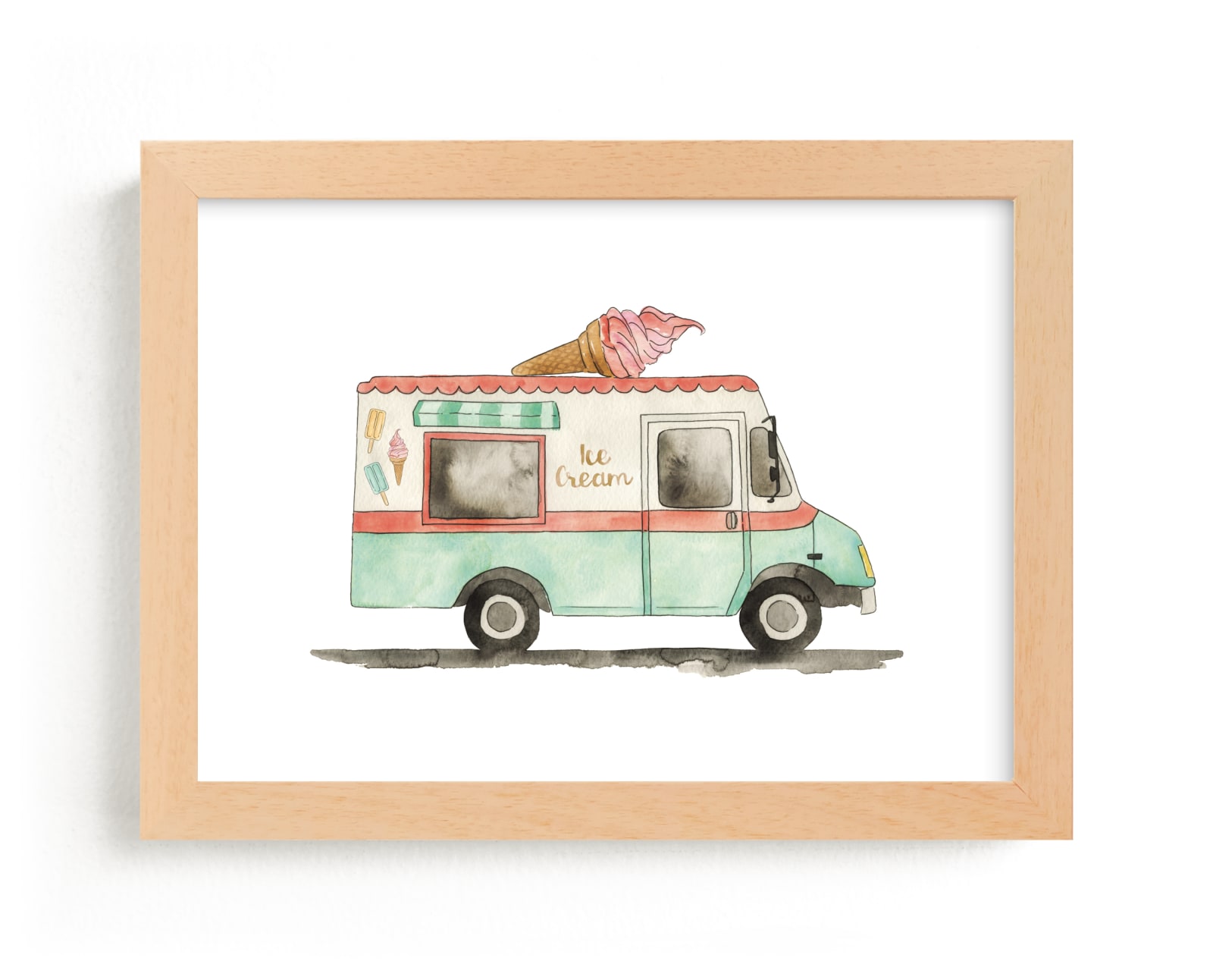 "Ice Cream" - Limited Edition Art Print by Kelsey McNatt in beautiful frame options and a variety of sizes.