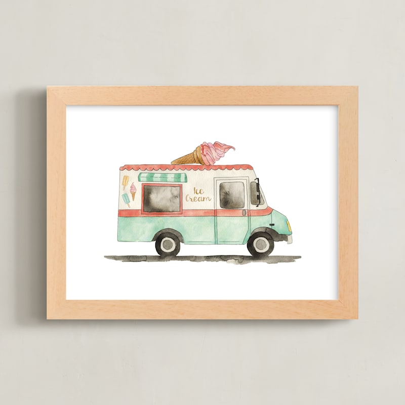 "Ice Cream" - Limited Edition Art Print by Kelsey McNatt in beautiful frame options and a variety of sizes.