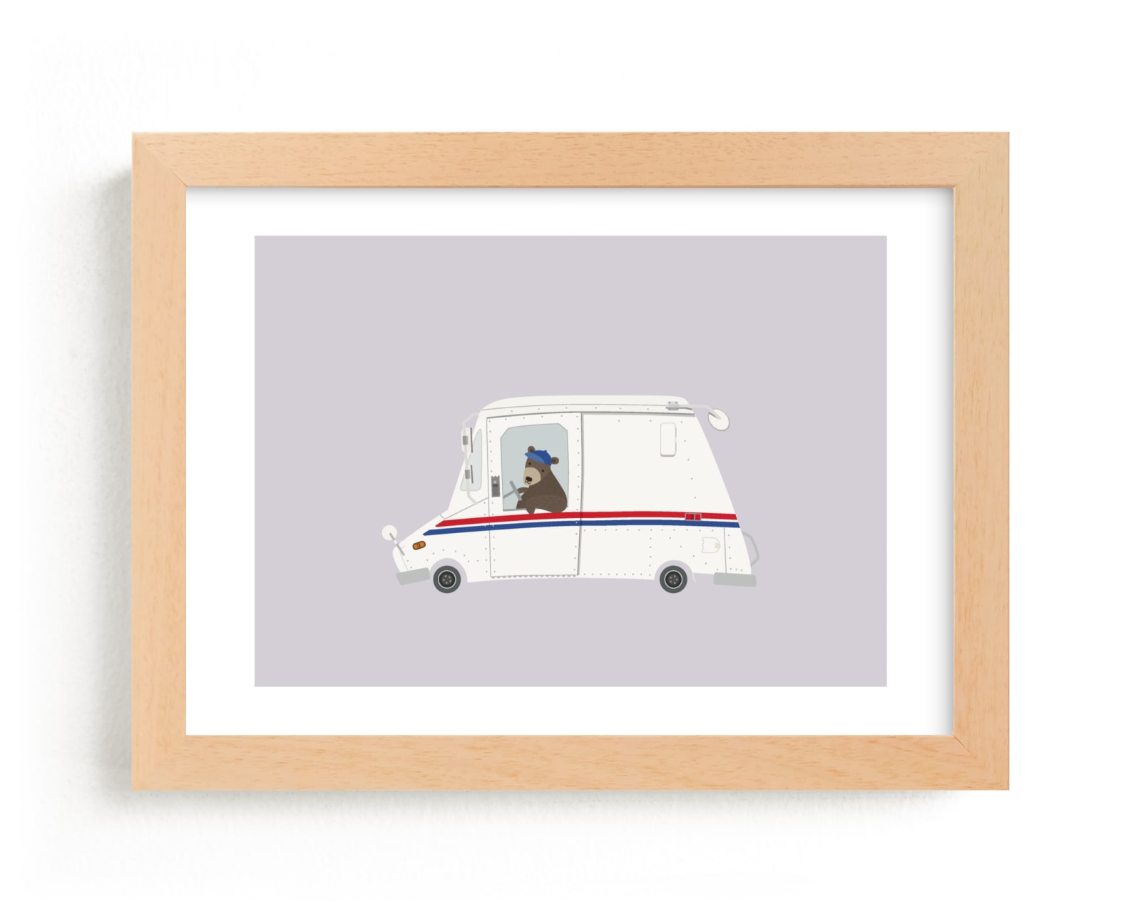 "Mail Bear" - Limited Edition Art Print by Adelyn T. in beautiful frame options and a variety of sizes.