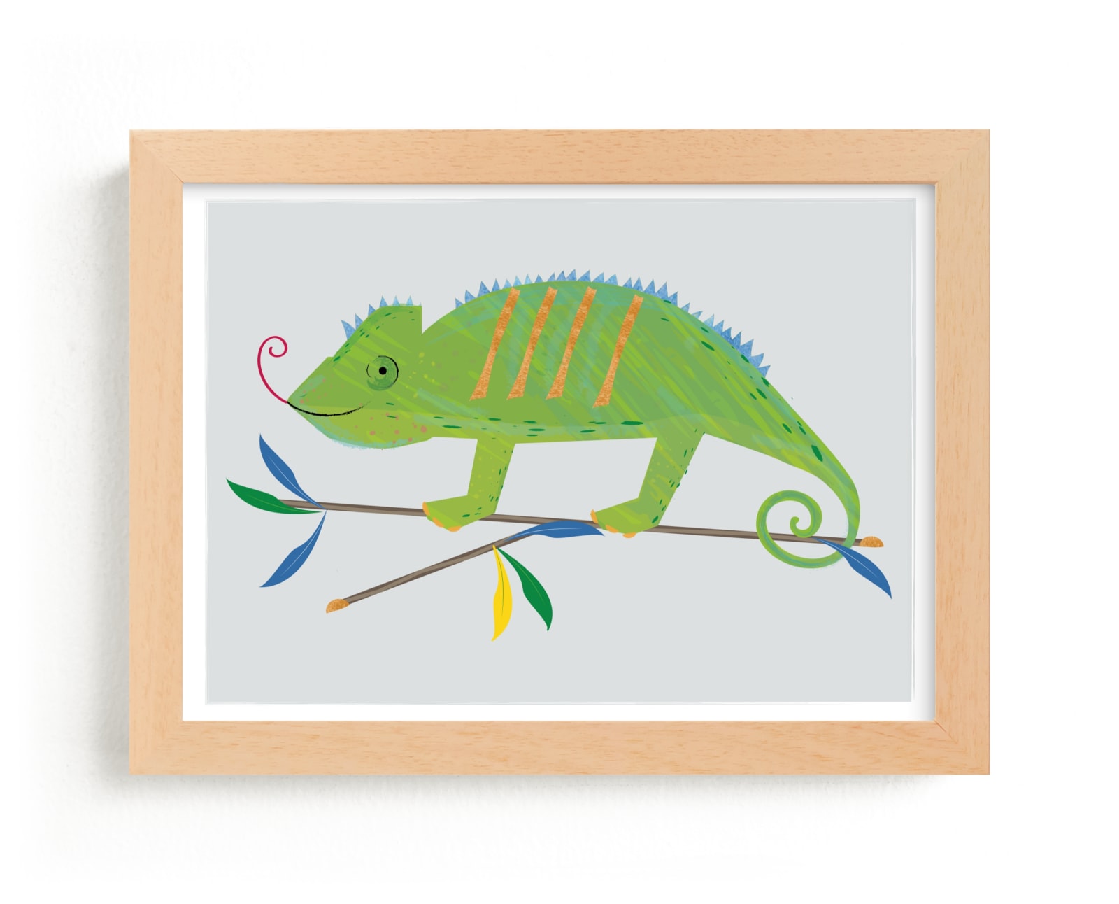 "Little Chameleon" - Art Print by Rebecca Marchese in beautiful frame options and a variety of sizes.