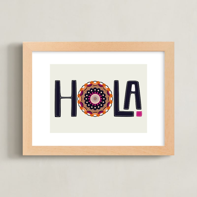 "Hola" - Art Print by Rebecca Humphreys in beautiful frame options and a variety of sizes.