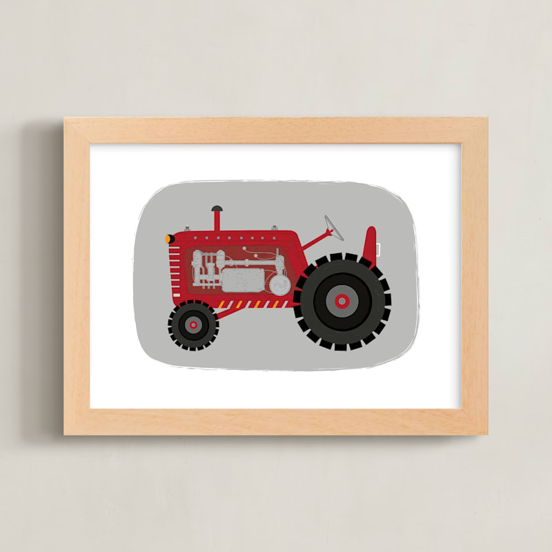 "The Tractor" - Art Print by Rebecca Marchese in beautiful frame options and a variety of sizes.