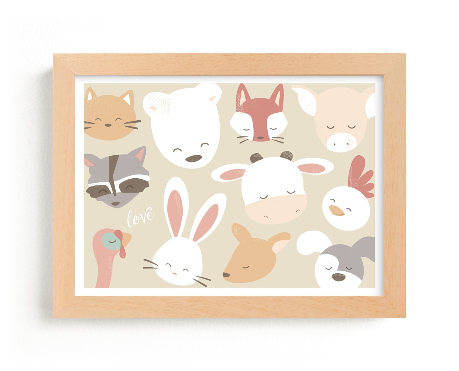"love animals" - Art Print by peetie design in beautiful frame options and a variety of sizes.